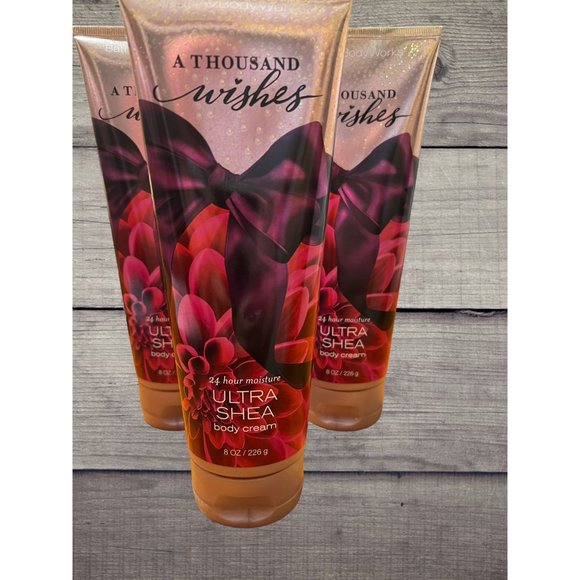 3 Bath Body Works A Thousand Wishes Body Cream 8 oz each NEW